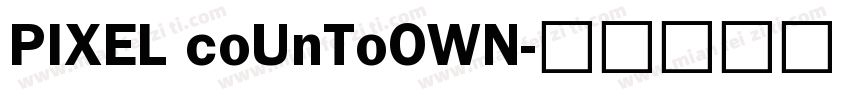 PIXEL coUnToOWN字体转换